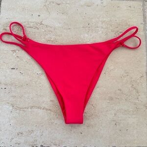 NWOT! LSpace Satin Shine Wilder Bikini Bottom, Fuchsia, Size M